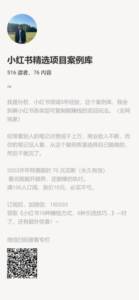 【小报童推荐】-小红书精选项目案例库-搞薯条网