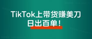 AIGC原创短视频在TikTok上带货赚美刀,日出百单!-搞薯条网