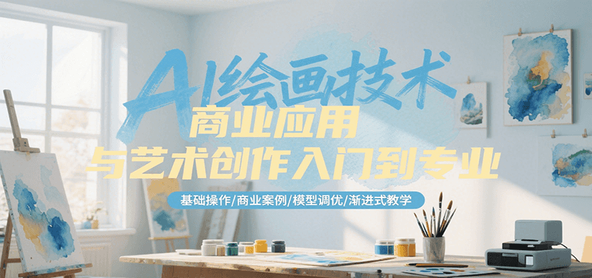 AI绘画技术商业应用与艺术创作入门到专业，基础操作/商业案例/模型调优/渐进式教学 - 搞薯条网-搞薯条网