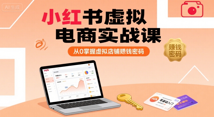 小红书虚拟电商实战课，从0掌握虚拟店铺賺钱密码 - 搞薯条网-搞薯条网
