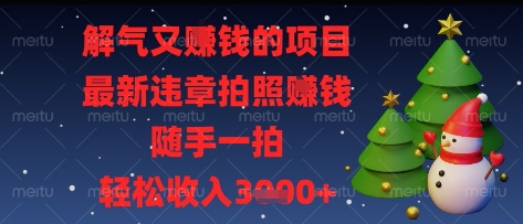 解气又挣钱的项目，最新违章拍照挣钱，随手一拍，轻松收入多张【揭秘】 - 搞薯条网-搞薯条网