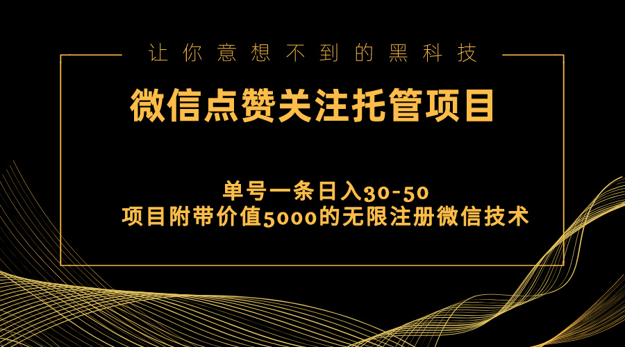 视频号托管点赞关注，单微信30-50元，附带价值5000无限注册微信技术 - 搞薯条网-搞薯条网