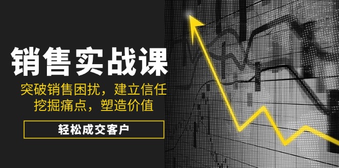 销售实战课，突破销售困扰，建立信任，挖掘痛点，塑造价值，轻松成交客户 - 搞薯条网-搞薯条网