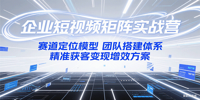 企业短视频矩阵实战营：赛道定位模型+团队搭建体系+精准获客变现增效方案 - 搞薯条网-搞薯条网