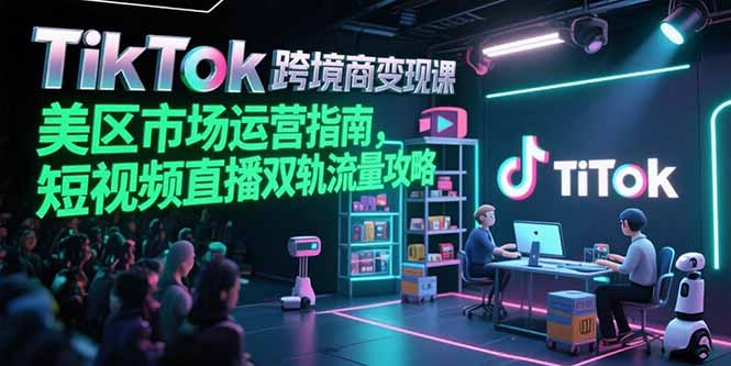 TikTok跨境电商变现课，美区市场运营指南，短视频直播双轨流量攻略 - 搞薯条网-搞薯条网