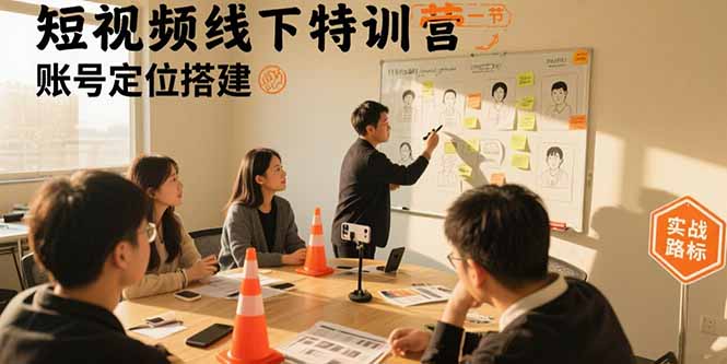 短视频线下特训营：账号定位搭建/口播号拍摄剪辑/直播间流量入口/变现实战 - 搞薯条网-搞薯条网