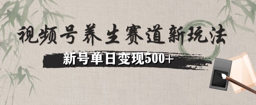 视频号养生赛道暴力掘金（懒人玩法）无脑搬运，新号日入500+ - 搞薯条网-搞薯条网