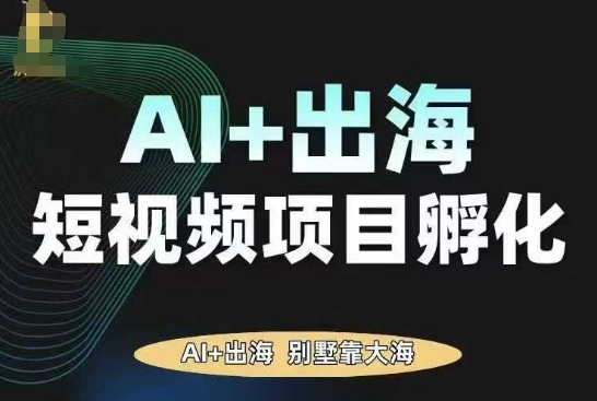 AI·TikTok AI+出海短视频项目孵化,陪你从0-1借助AI实现出海变现-搞薯条网
