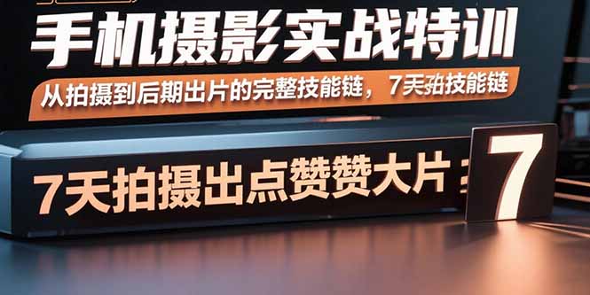 手机摄影实战特训，从拍摄到后期出片的完整技能链，7天拍出点赞大片 - 搞薯条网-搞薯条网