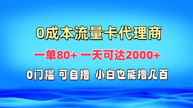 免费流量卡代理一单80+ 一天可达2000+ - 搞薯条网-搞薯条网