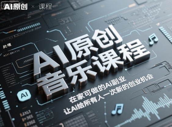 AI原创音乐课程,在家可做的Ai副业,让Ai给所有人一次新的创业机会-搞薯条网