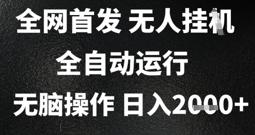 2025首发无人挂G项目，日入2k+，全自动运行，无脑操作，长期稳定 小白可玩【揭秘】 - 搞薯条网-搞薯条网