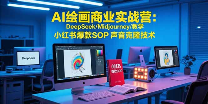 AI绘画商业实战营：DeepSeek/Midjourney/教学 小红书爆款SOP 声音克隆技术 - 搞薯条网-搞薯条网
