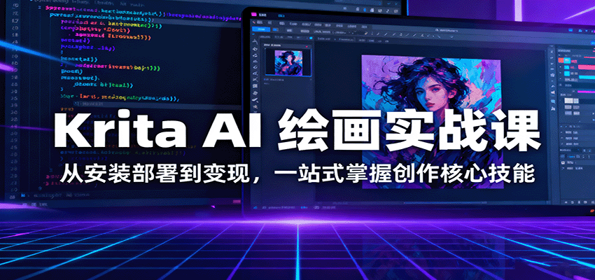 Krita AI 绘画实战课：从安装部署到变现，一站式掌握创作核心技能 - 搞薯条网-搞薯条网