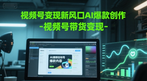 视频号变现新风口AI爆款创作-视频号带货变现 - 搞薯条网-搞薯条网