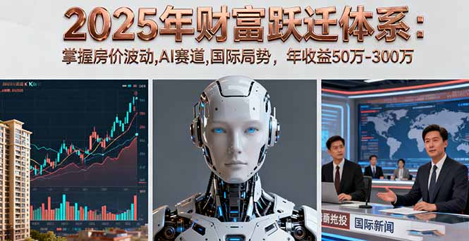 2025年财富跃迁体系：掌握房价波动,AI赛道,国际局势，年收益50万-300万 - 搞薯条网-搞薯条网