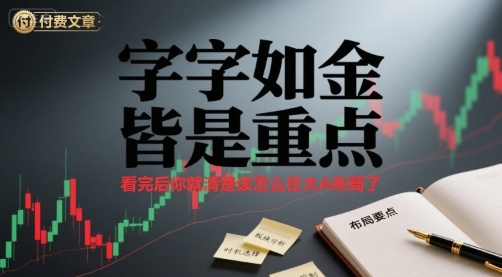 付费文章：字字如金 皆是重点， 看完后 你就清楚该怎么在大A布局了 - 搞薯条网-搞薯条网