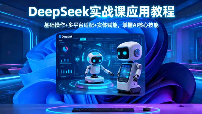 DeepSeek实战课应用教程、基础操作+多平台适配+实体赋能,掌握AI核心技能-搞薯条网
