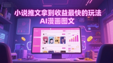 小说推文拿到收益最快的玩法，AI漫画图文 - 搞薯条网-搞薯条网