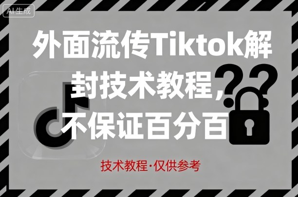 外面流传Tiktok解封技术教程，不保证百分百，具体自测 - 搞薯条网-搞薯条网