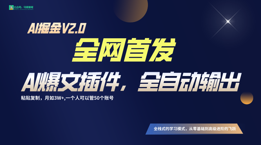 全网首发！通过一个插件让AI全自动输出爆文，粘贴复制矩阵操作，月入3W+ - 搞薯条网-搞薯条网