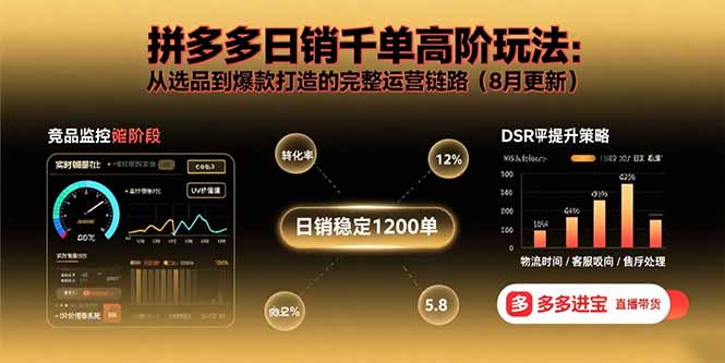 拼多多日销千单高阶玩法：从选品到爆款打造的完整运营链路(8月更新 - 搞薯条网-搞薯条网
