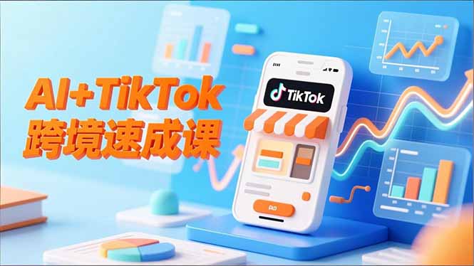 AI+TikTok跨境速成课，智能翻译、店铺定位、流程拆解，7天高效上线运营-搞薯条网