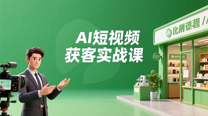 AI短视频获客实战课，数字人创作、实体行业应用、精准引流，30天获取客源月入6万+-搞薯条网