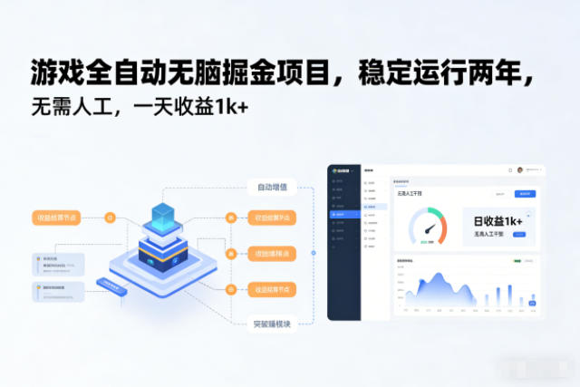 游戏全自动无脑掘金项目，稳定运行两年，无需人工，一天收益1k+【揭秘】-搞薯条网