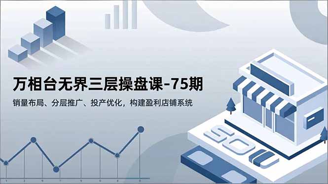 万相台无界三层操盘课-75期，销量布局、分层推广、投产优化，构建盈利店铺系统-搞薯条网