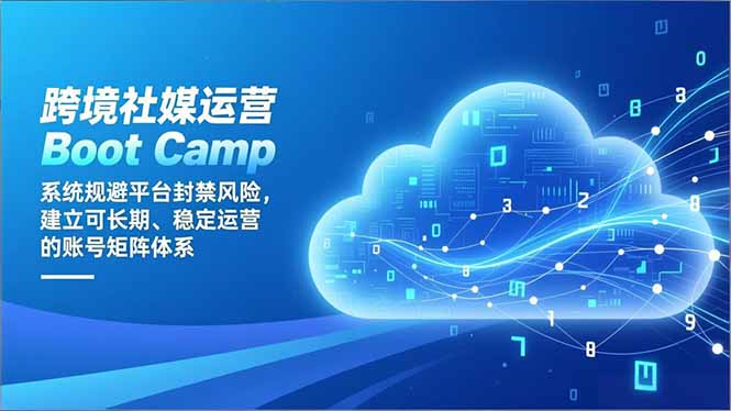 跨境社媒运营Boot Camp：系统规避平台封禁风险，建立可长期、稳定运营的账号矩阵体系-搞薯条网