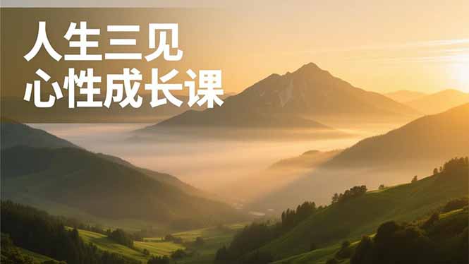 人生三见心性成长课，见天地众生自己，搞透人性安顿身心，活出清晰自我，内在富足无价-搞薯条网