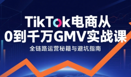 TikTok电商从0到千万GMV实战课，从0到1拆解实战秘籍(更新)-搞薯条网
