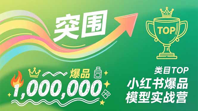 小红书爆品模型实战营，从新品突围到成为类目TOP，可复制路径，打造多个营收百万级爆品-搞薯条网