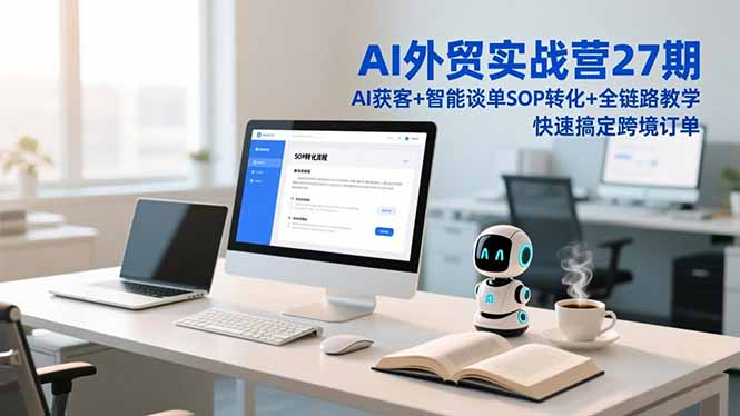 AI外贸实战营27期，AI获客+智能谈单+SOP转化+全链路教学，快速搞定跨境订单-搞薯条网