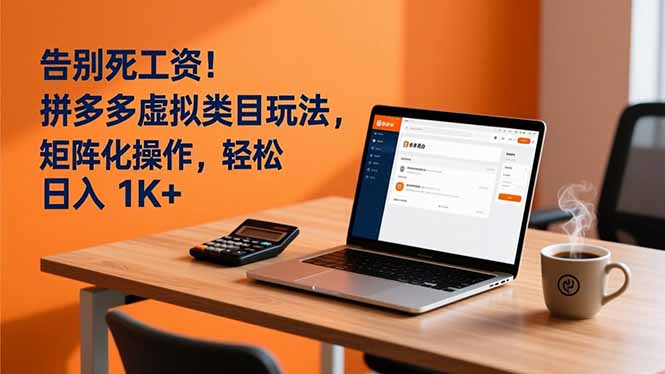 告别死工资！拼多多虚拟类目玩法，矩阵化操作，轻松日入 1K+-搞薯条网