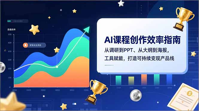 AI课程创作效率指南，从调研到PPT、从大纲到海报，工具赋能，打造可持续变现产品线-搞薯条网