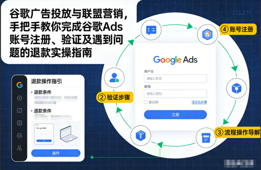 谷歌广告投放与联盟营销，手把手教你完成谷歌Ads账号注册、验证及遇到问题的退款实操指南-搞薯条网