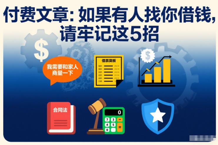 付费文章：如果有人找你借钱，请牢记这5招-搞薯条网