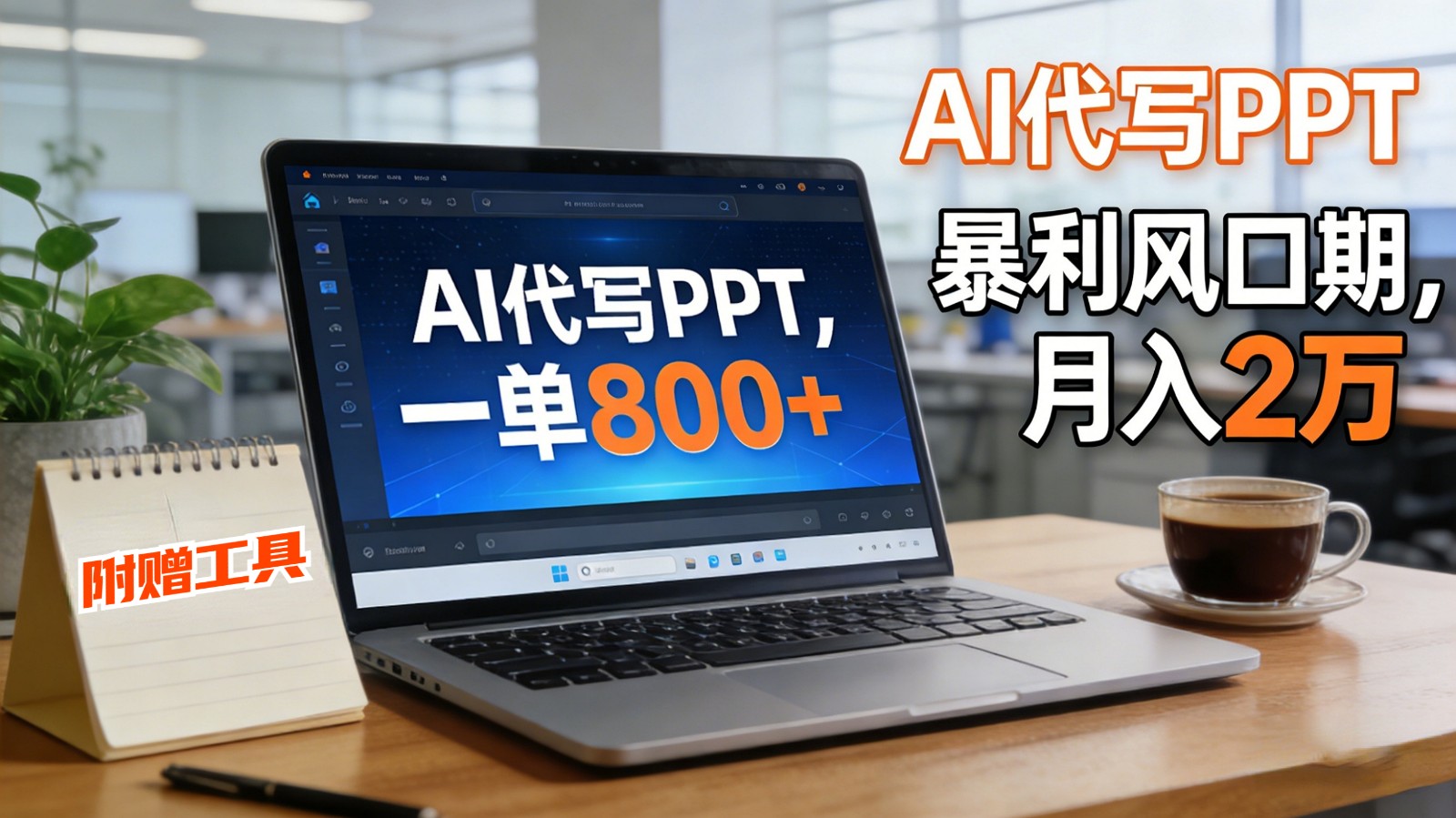 AI 代写做 PPT！一单狂赚 800+，风口期月入 2 万(工具 + 提示词直接送)-搞薯条网