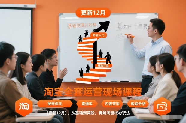 淘宝全套运营现场课程(更新12月)，从基础到高阶，拆解淘宝核心玩法-搞薯条网