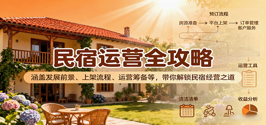民宿运营全攻略：涵盖发展前景、上架流程、运营筹备等，带你解锁民宿经营之道 - 搞薯条网-搞薯条网