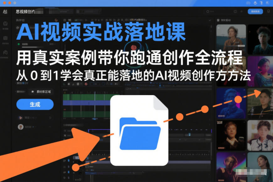 AI视频实战落地课，用真实案例带你跑通创作全流程，从0到1学会真正能落地的AI视频创作方法-搞薯条网