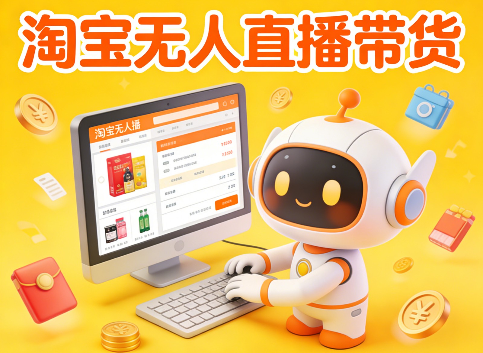 淘宝无人直播带货，24小时自动卖货，月佣金1W+，不违规不封号，不用露脸-搞薯条网