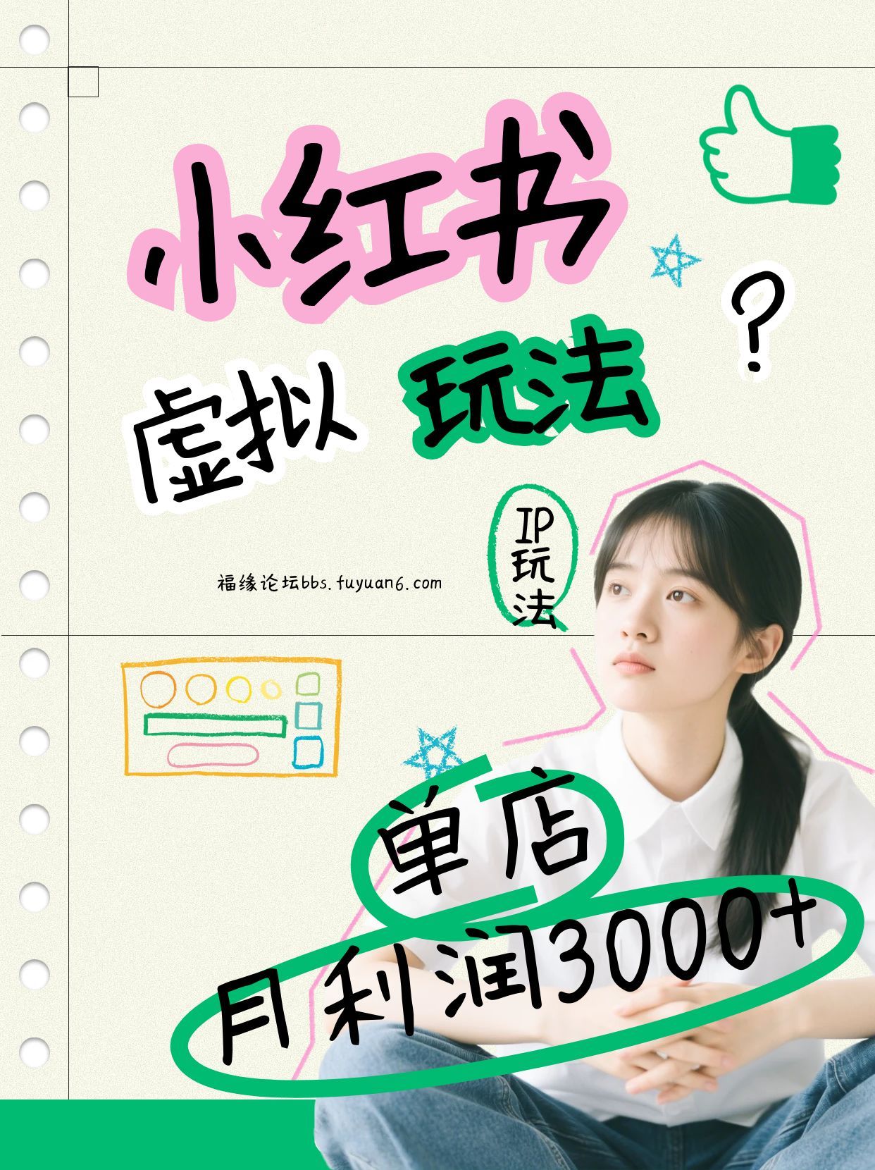 小红书虚拟玩法(铺货流和单品玩法)，单店月利润3000+，IP打法+原创商品(0违规)-搞薯条网