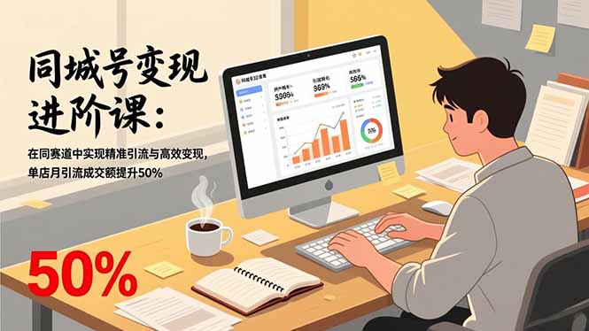 同城号变现进阶课：在同城赛道中实现精准引流与高效变现，单店月引流成交额提升50%-搞薯条网