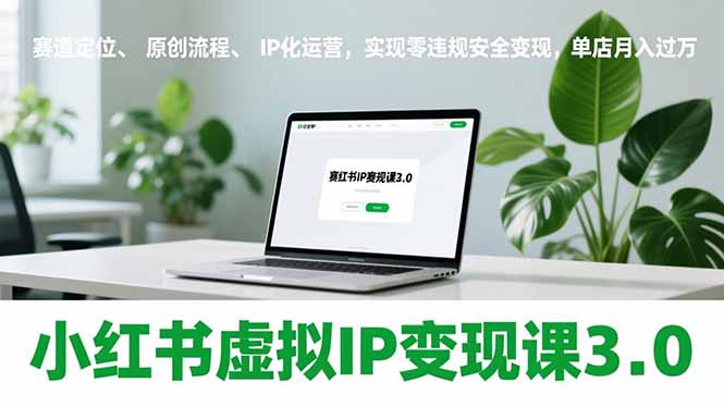 小红书虚拟IP变现课3.0,赛道定位、原创流程、IP化运营,实现零违规安全变现,单店月入过万-搞薯条网
