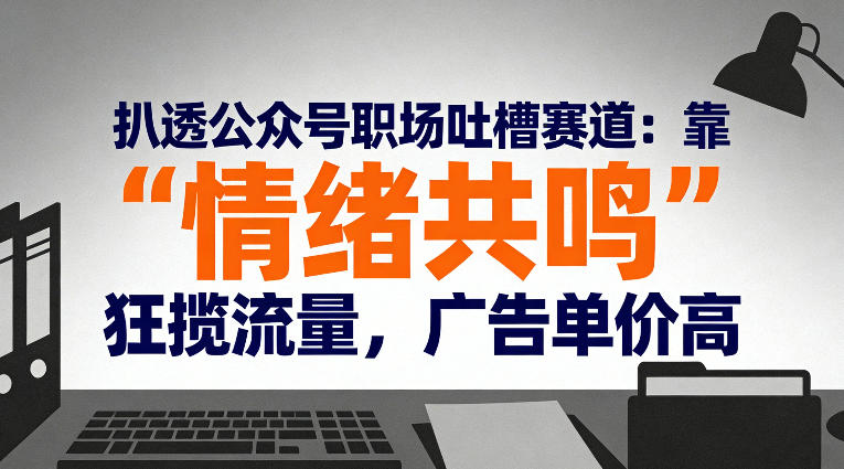 扒透公众号职场吐槽赛道:靠“情绪共鸣”狂揽流量,广告单价高-搞薯条网