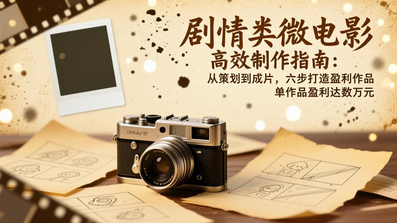 剧情类微电影高效制作指南：从策划到成片，六步打造盈利作品，单作品盈利达数万元-搞薯条网