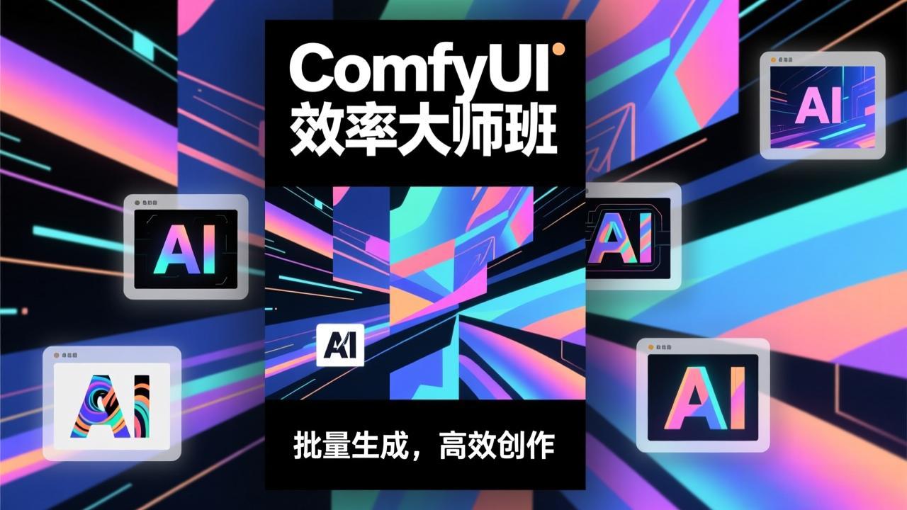 ComfyUI效率大师班:工作流搭建,批量生成,将个人AI出图效率提升5-10倍,月接单收入1-3万-搞薯条网